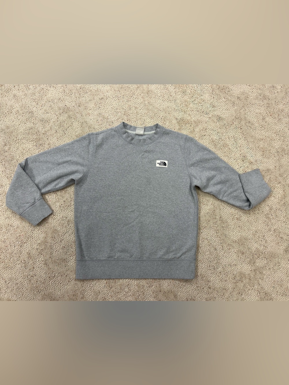 The North Face Gray Crewneck Sweatshirt with Chest Logo womens M
